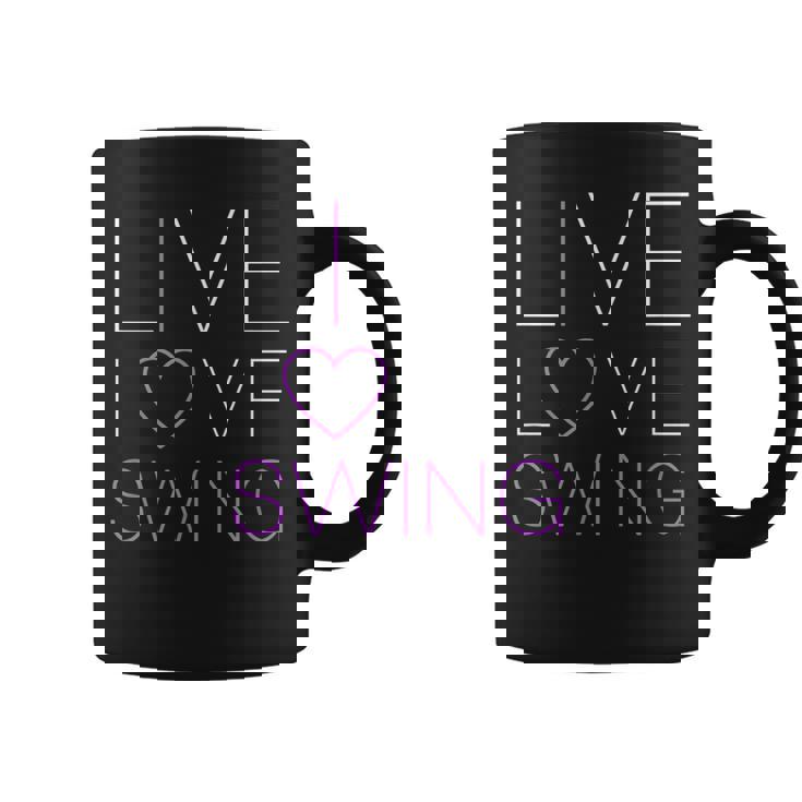 Live Love Swing Swing Bailarín Taza de café