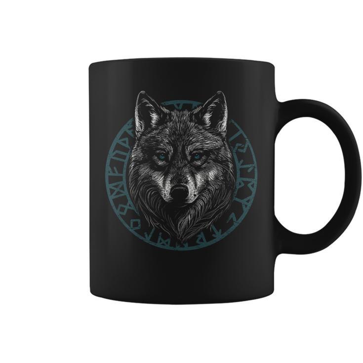 Lobo Ojos Azules Iconosikingos Taza de café