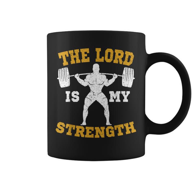 The Lord Is My Strength Christian Gym Jesus Workout S Tassen