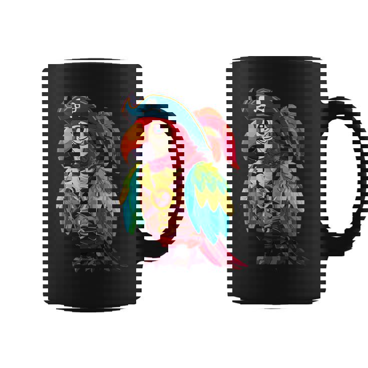 Loro Pirata Divertido Loroestido Como Pirata Taza de café