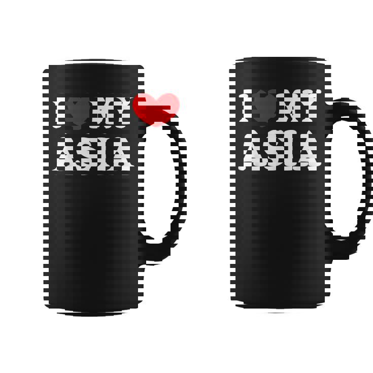 I Love My Asia I Heart My Asia Graphic Print Coffee Mug