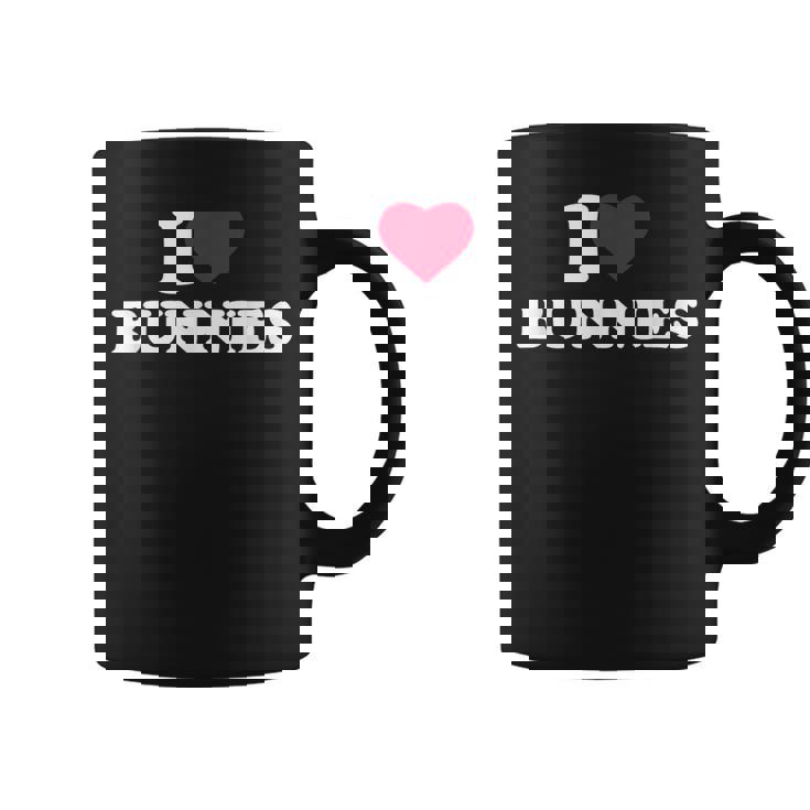 I Love Bunnies I Heart Bunnies Animal Lover Graphic Print Coffee Mug