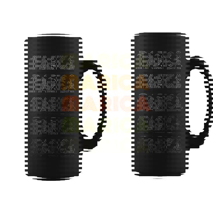 Love Heart Marica GrungeVintage Style Negro Marica Taza de café