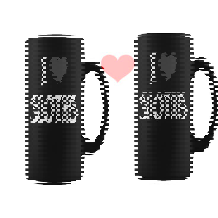 I Love Sloths I Heart Sloths Three Toed Tree Sloth Lover Graphic Print Coffee Mug