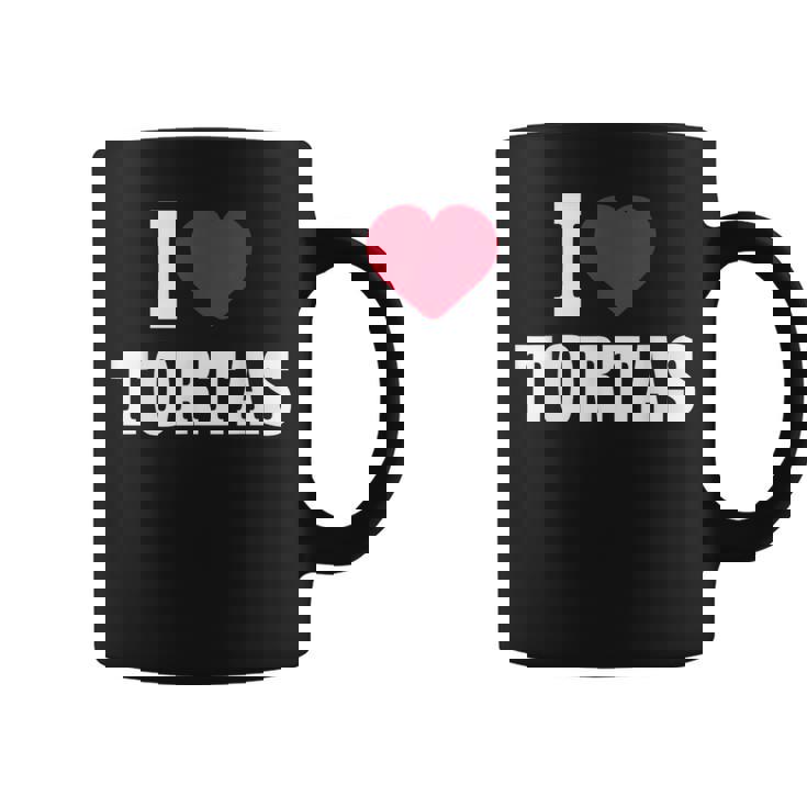 I Love Tortas Heart Mexican Food Lover Big Tortas Enthusiast Graphic Print Coffee Mug