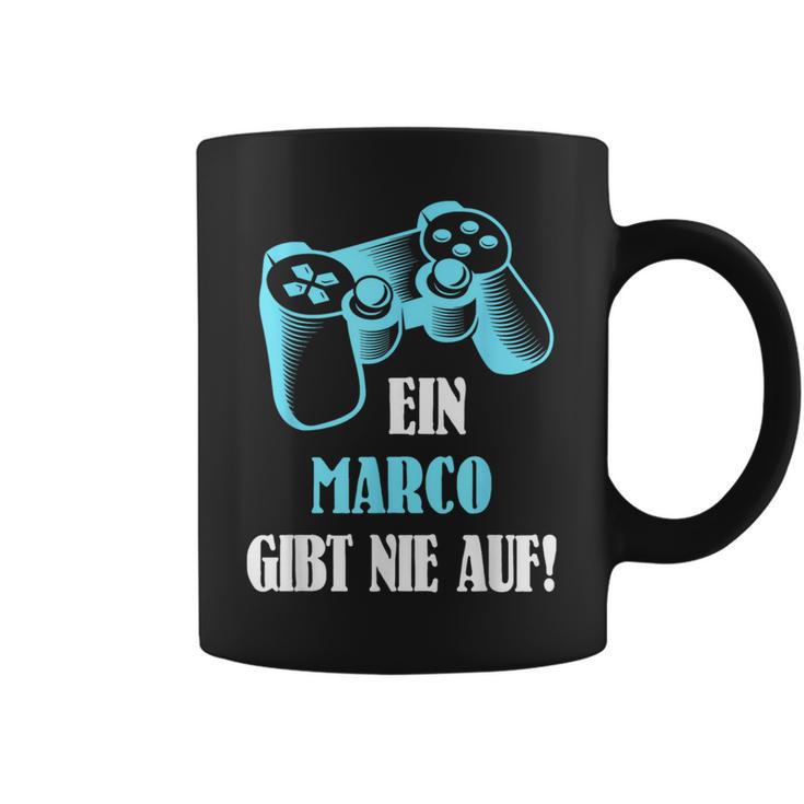 A Marco Gibt Never Up Personalised Gamer Tassen