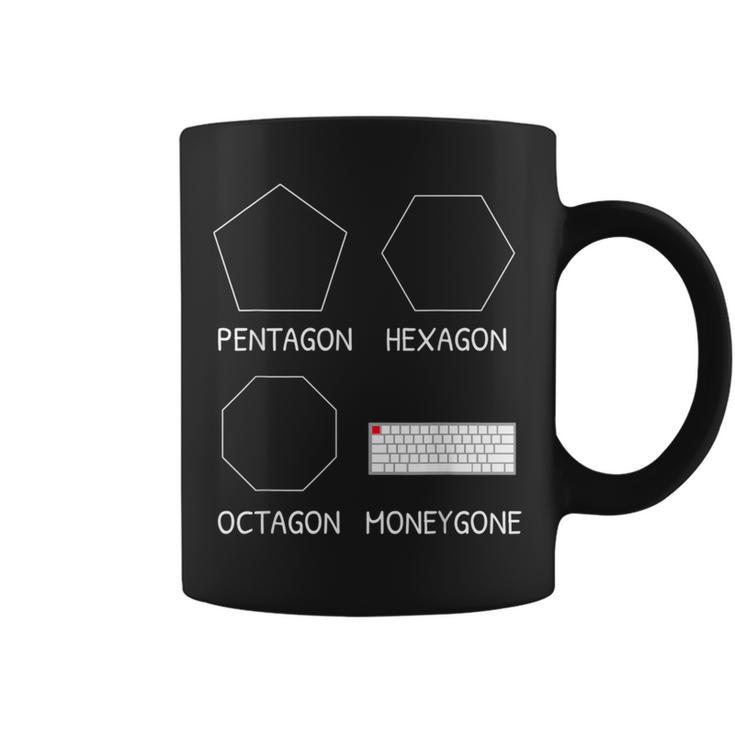 Computer Keyboard Mug Mechanical Keyboard Money Gone PC Gamer Graphic Print Coffee Mug ...