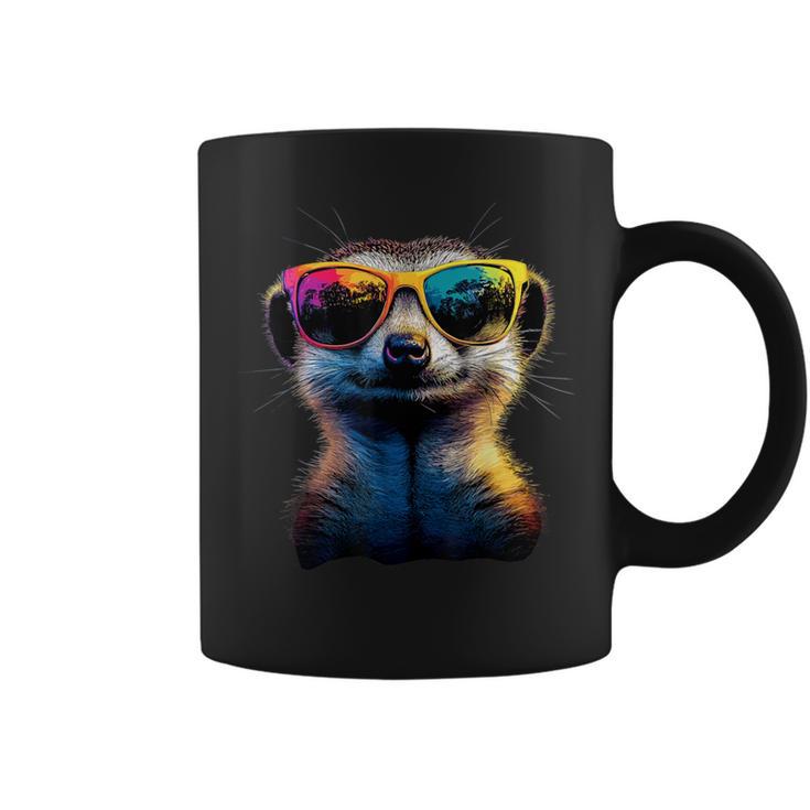 Meerkat With Sunglasses Colourful Popart Cute Meerkat Tassen