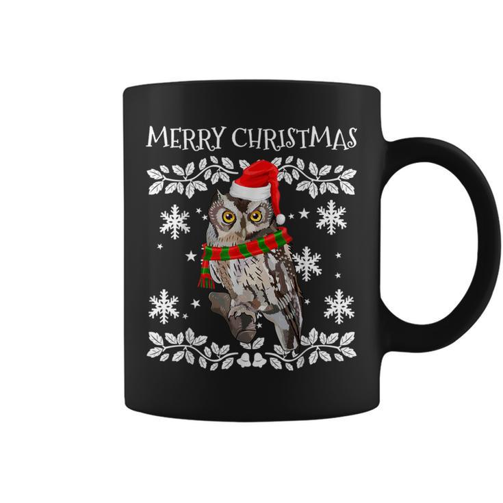 Merry Christmas Ornament Whiskered Screech-Owl Ugly Xmas Graphic Print Coffee Mug