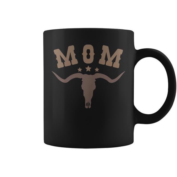 Mom Skull Highland Cow Boy Western Rodeo Family Matching Coffee Mug