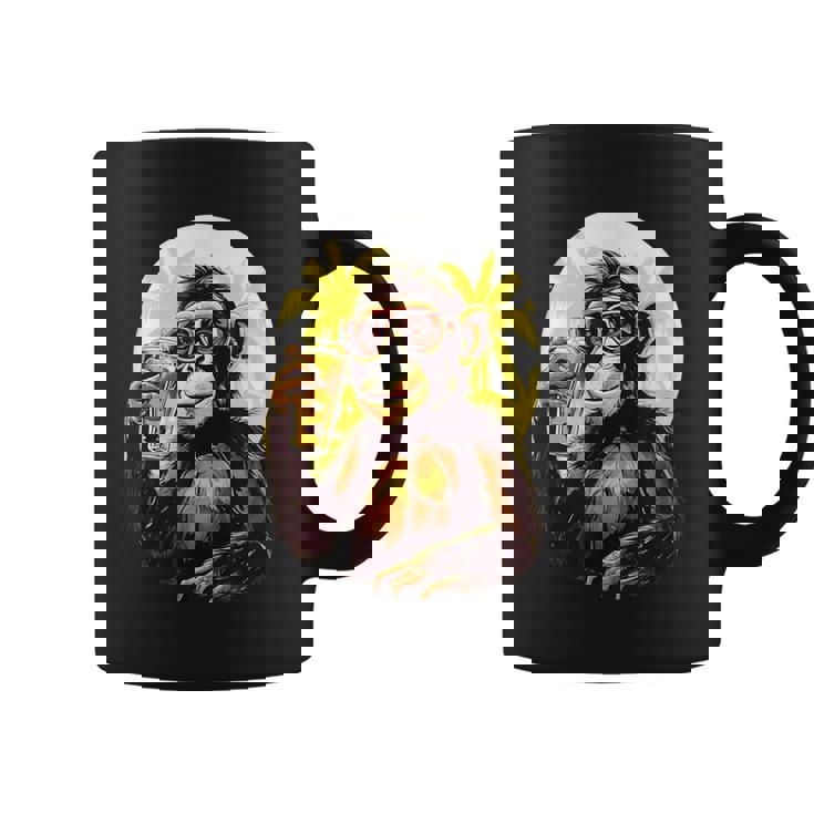 Mono Bebiendo Cerveza Bebedor De Cerveza Divertido Gorila Borracho Sim Taza de café