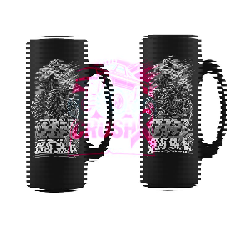 Monster Truck Pink Breast Cancer Awareness Graphic Print Coffee Mug