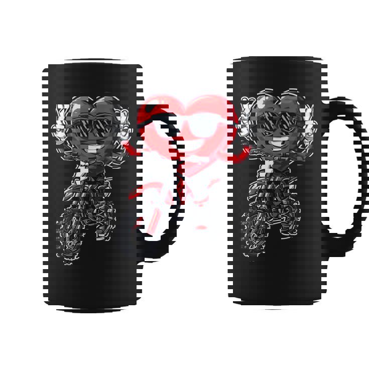 Motocross Heart Dirt Bike Valentines Day Motorcycle Boys Coffee Mug
