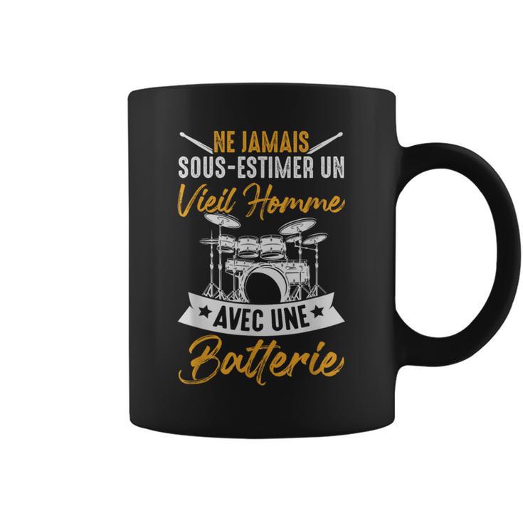 Musicien Unieil Homme Avec Une Batterie Drummer Batteur Tasse