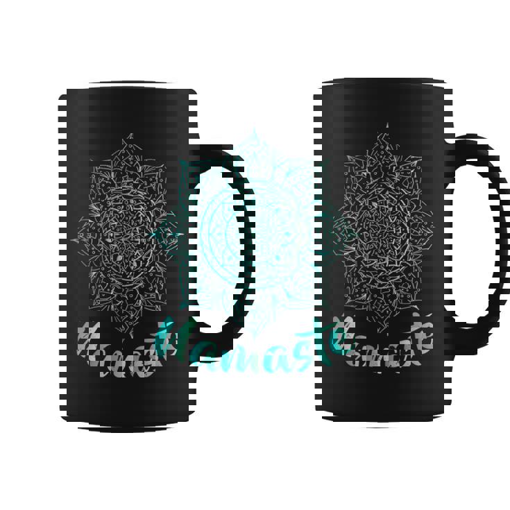 Namaste Lotus Flower Spiritual Yoga Om Taza de café