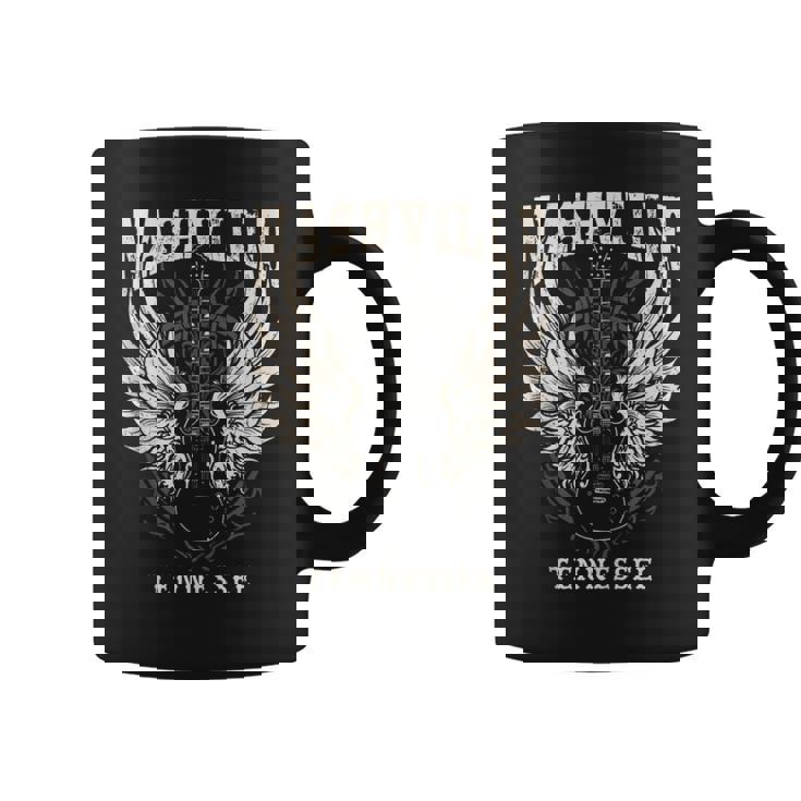 Nashville Tennessee Alas De Guitarraintage Sin Mangas Taza de café