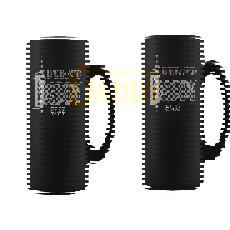 Nivelado Hasta Papá Est 2025 Nivel Desbloqueado Papá Gaming Taza de café