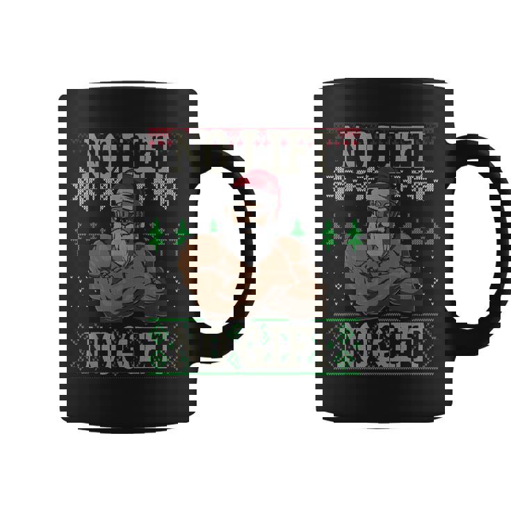 No Lift No Santa Claus Ugly Christmas Gym Workout X-Mas Graphic Print Coffee Mug