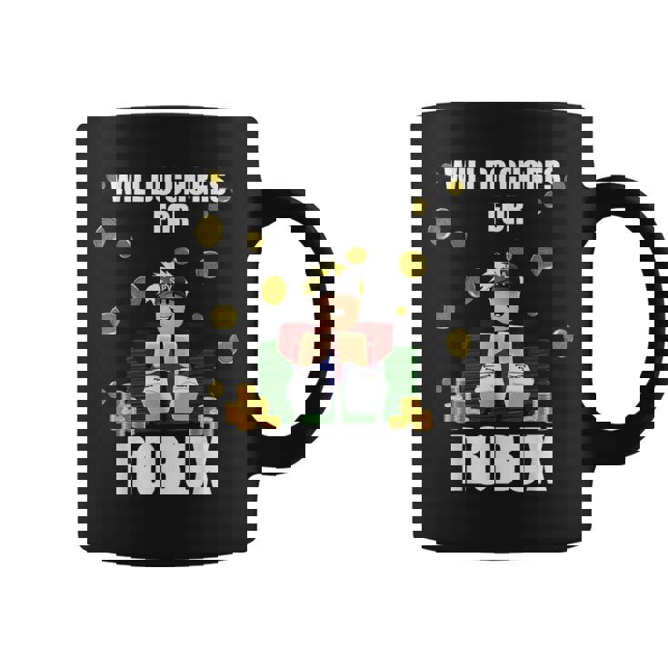 Noob & Professional Gamer Will Do Chores For Robux Coffee Mug