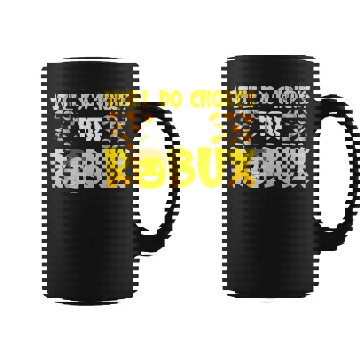 Noob And Professional Gamer Will Do Chores For Robux Boys Coffee Mug