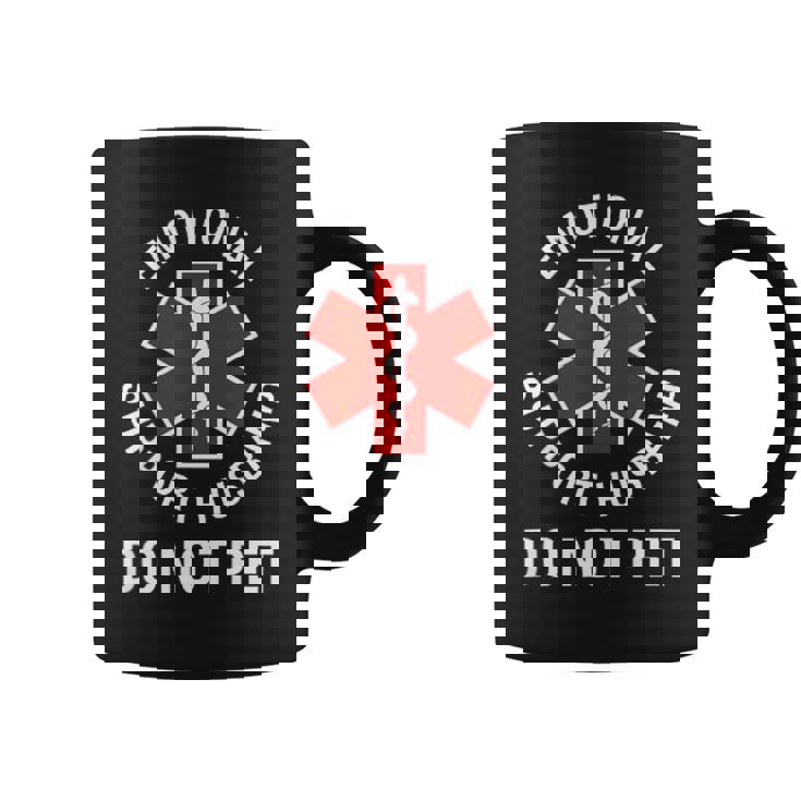Do Not Pet Emotional Support Husband 2 Side Coffee Mug
