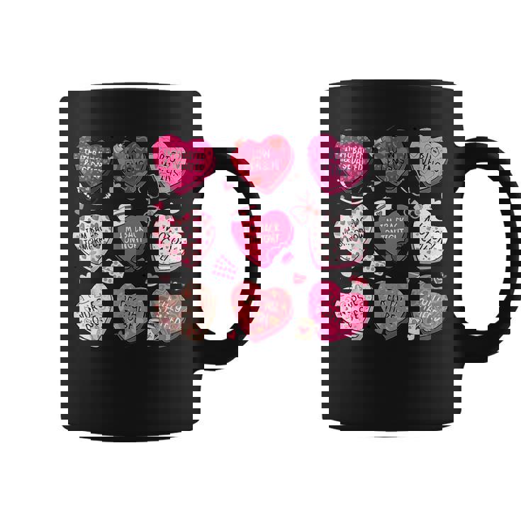 Nurse Valentine's Day Group Conversation Hearts Er Ed Tech Coffee Mug