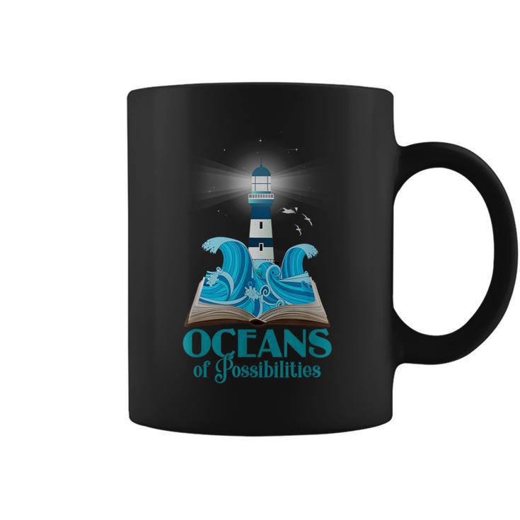 Oceans Of Possibilities Summer Reading 2022 Lighthouse Graphic Print Coffee Mug