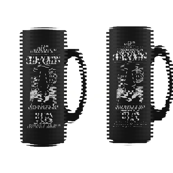 An Old Woman Who Graduated From Utas University Of Tasmania Coffee Mug