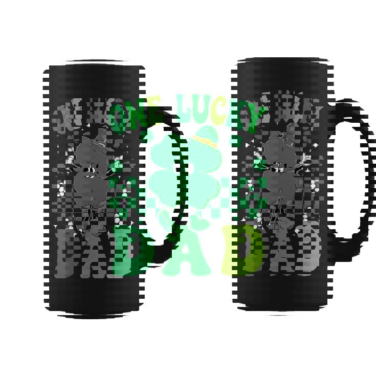 One Lucky Dad Father Irish Clovers St Patrick's Day Coffee Mug