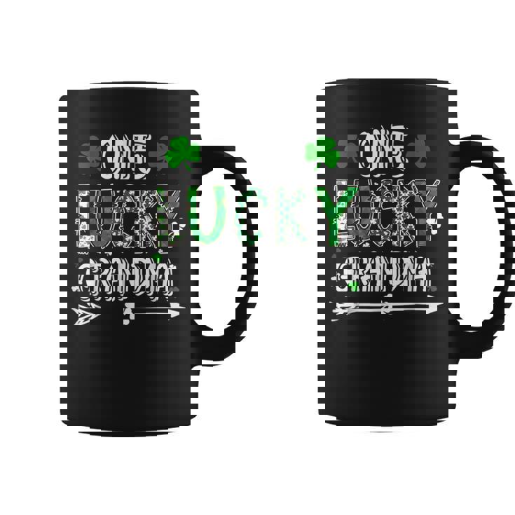 One Lucky Grandma St Patricks Day Shamrock Lucky Clover Graphic Print Coffee Mug