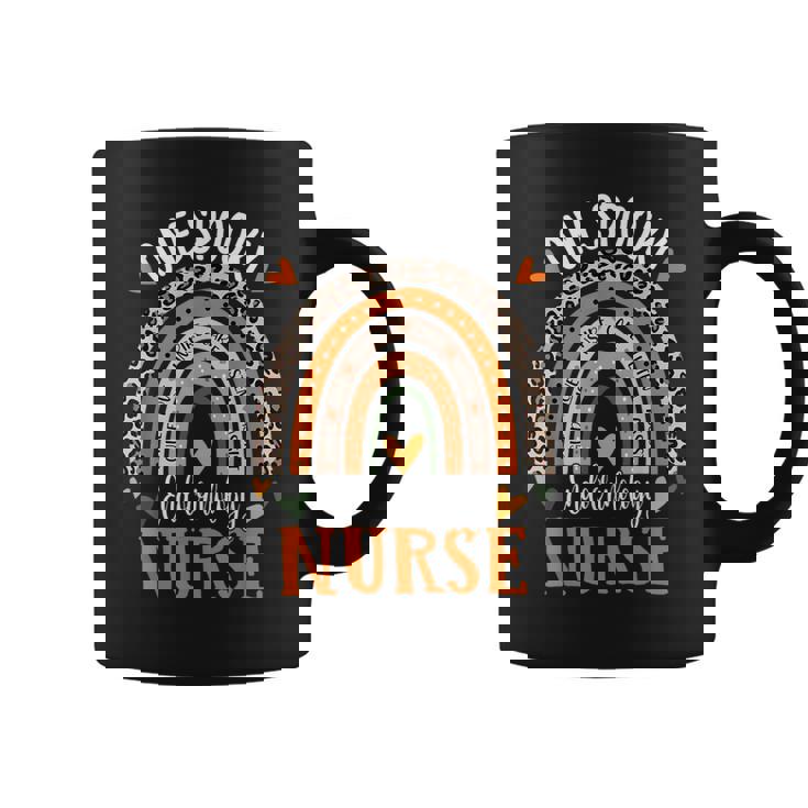One Spooky Endocrinology Nurse Rainbow Halloween Nurse Graphic Print Coffee Mug