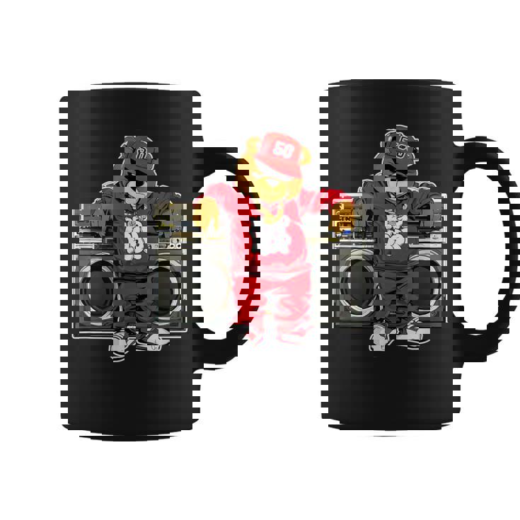 Oso Hip Hop Aniversario Graffiti Boombox De Hip Hop Taza de café