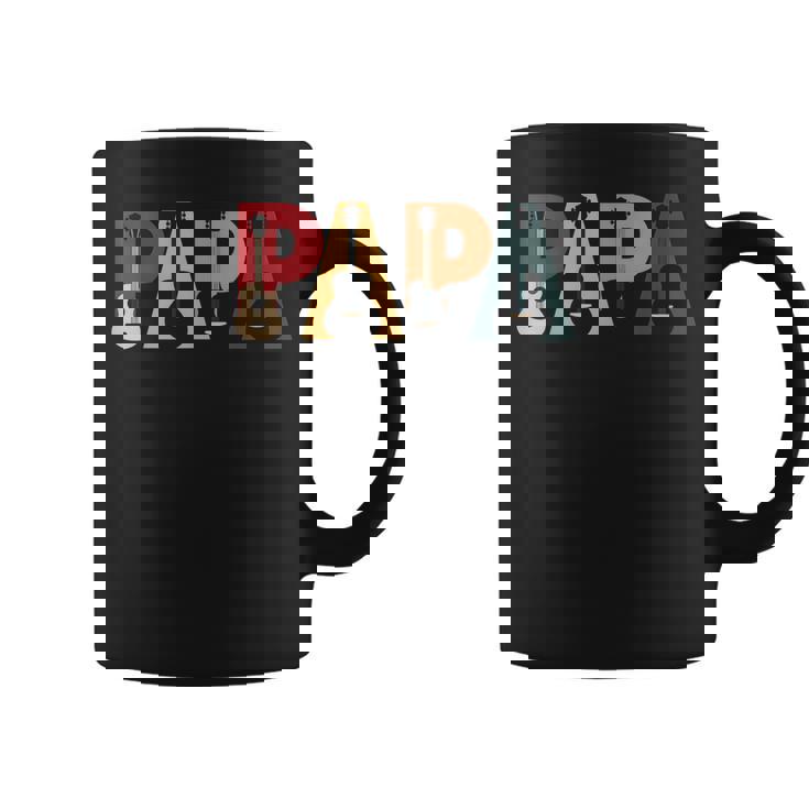 Papa Guitar Idea De Regalo Del Día Del Padre Para Papá Guitarra Taza de café
