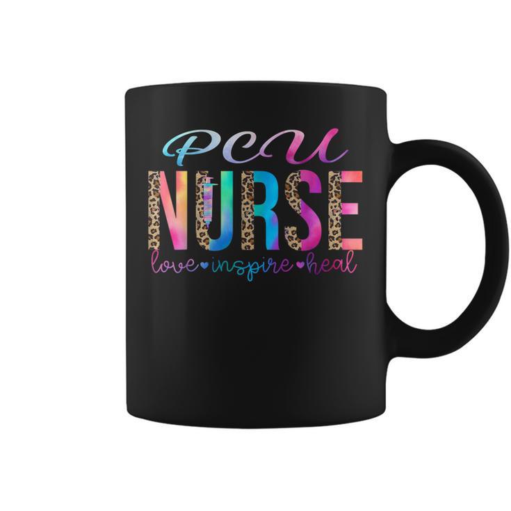 Pcu Nurse Love Inspire Heal Watercolor Small Black Coffee Mug