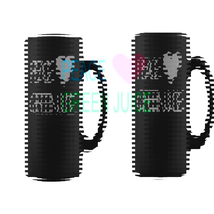 Peace Green Juice For Juicing Addicts Graphic Print Coffee Mug
