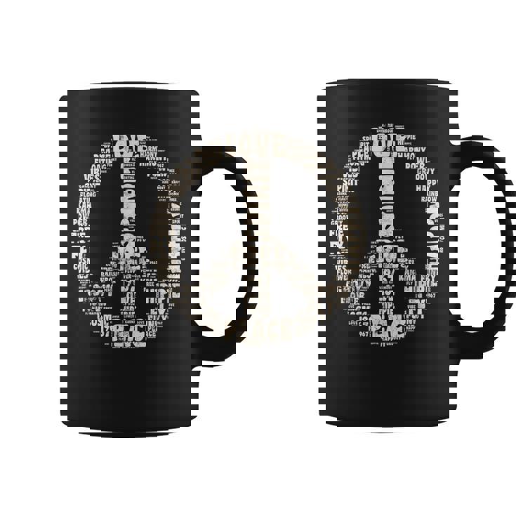 Peace Symbol Love Hippie Costume 60s 70s Peace Sign Graphic Print Coffee Mug