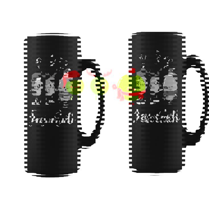 Peas On Earth Peace On Earth Christmas Pun Premium Graphic Print Coffee Mug