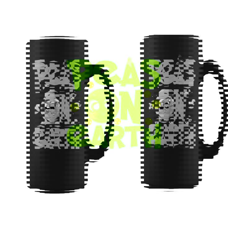 Peas On Earth Peace On Earth Foodie Pun Meme Graphic Print Coffee Mug