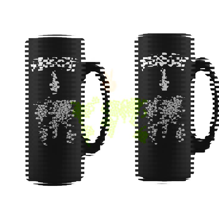 Peas Out Hip World Peace On Earth Pun Achieved World Peas Premium Graphic Print Coffee Mug