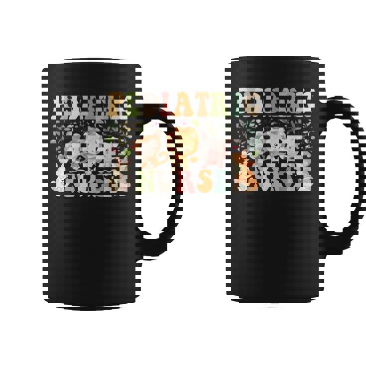 Pediatric Nurse Cute Zoo Animals PICU Registered Nurse Graphic Print Coffee Mug