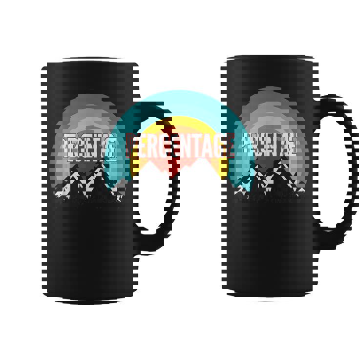 Percentage Vintage Retro Sunset Graphic Print Coffee Mug