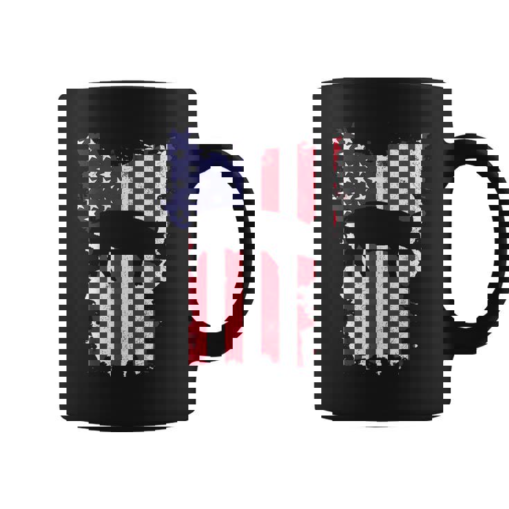 Pig Farm 4th Of July USA Flag US America Vintage Graphic Print Coffee Mug