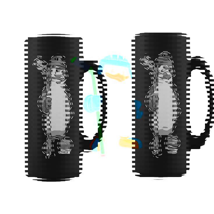Pingüino Hockey Sobre Hielo Palo De Hockey Deportes Taza de café