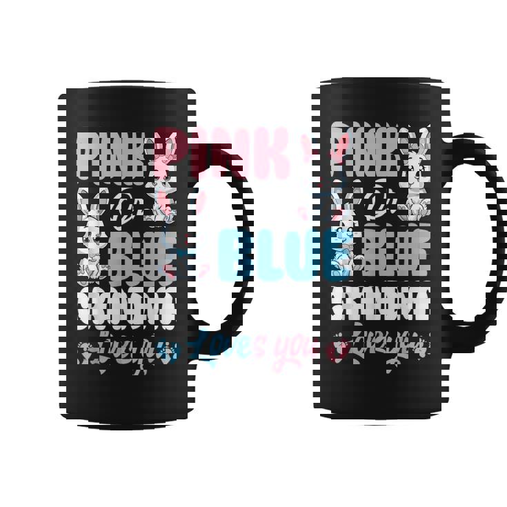 Pink Or Blue Grandma Loves You Bunny Gender Reveal Party Coffee Mug