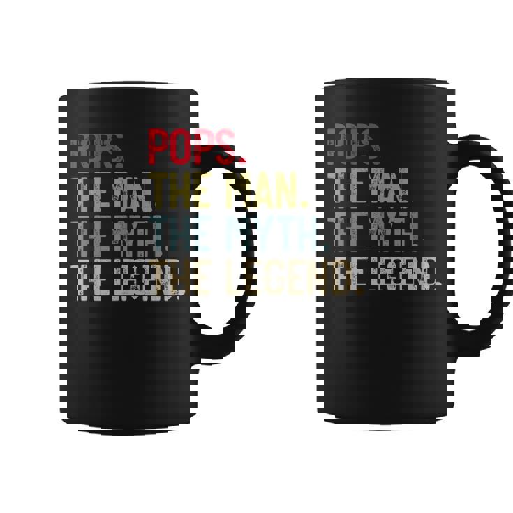 Pops The Man The Myth The Legend Father's Day For Grandpa Coffee Mug