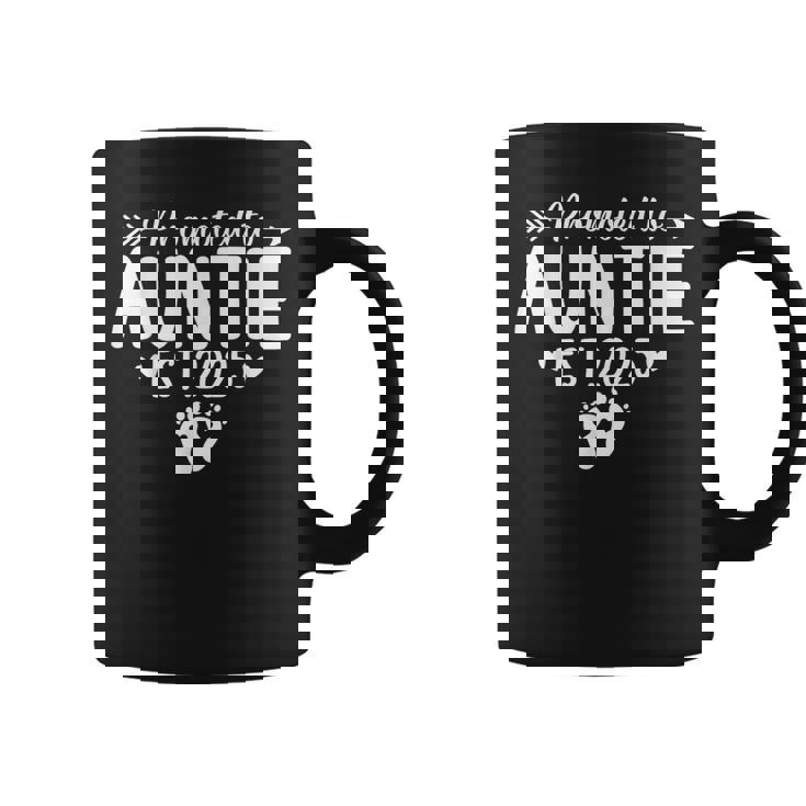 Promoted To Auntie Est 2025 Soon To Be New Aunt Baby Reveal Coffee Mug