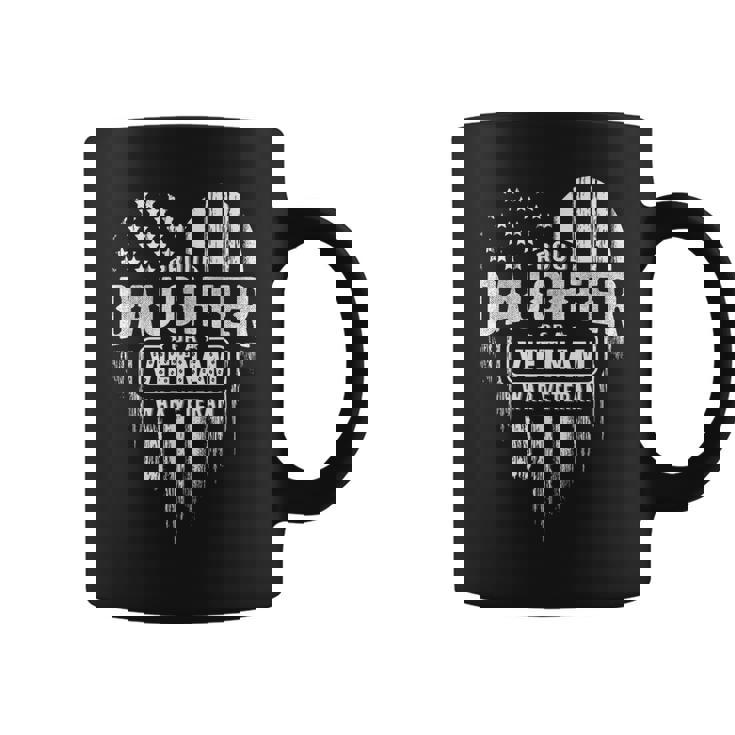 Proud Daughter Vietnam Vet Dad Veterans Day American Flag Coffee Mug