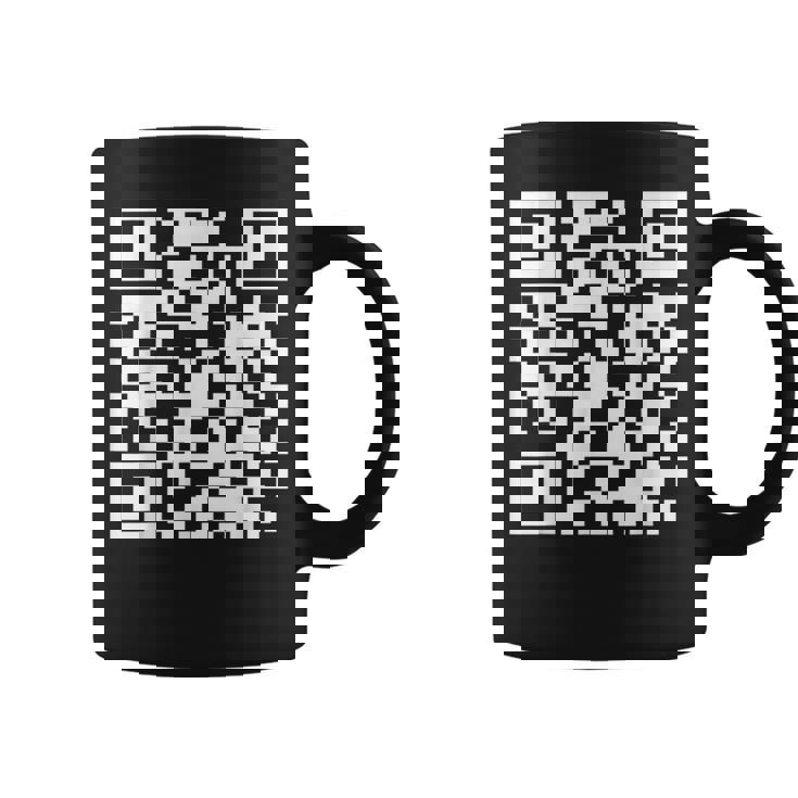 Qr Scan Code Adult Sarcasm Humor FCk You White Coffee Mug
