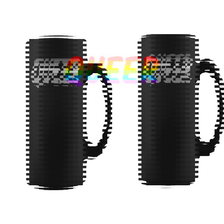 Queer Shirt LGBT Pride Gay Lesbian LGBTQ Shirt Women Men Graphic Print Coffee Mug