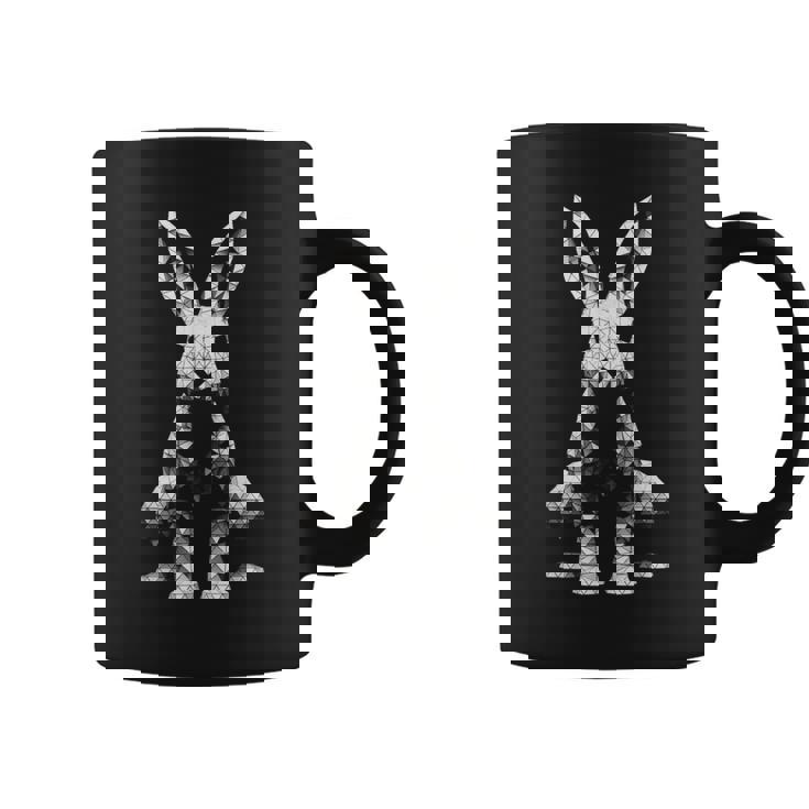 Rabbit Art Polygon Animal Abstract Motif Graphic Hare Graphic Print Coffee Mug